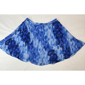 Calvin Klein Skirt Blue Print Fairy Feminine Romantic Whimsical Size 12